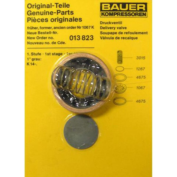 013823 Discharge Valve Kit OEM Bauer Compressors Maintenance Parts